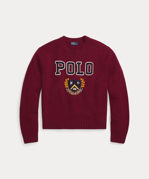 POLO RALPH LAUREN / ポロ ラルフ ローレン ニット・セーター | ロゴ クレスト ウール クルーネック セーター | 詳細1