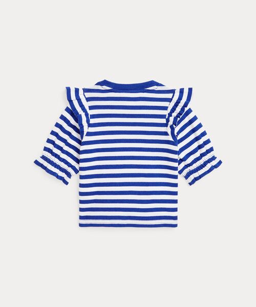 POLO RALPH LAUREN / ポロ ラルフ ローレン カットソー | (ガールズ 2才～6才)ストライプド フリルド コットンモダール トップ | 詳細1