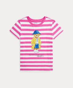 (ガールズ 7才～16才)ストライプド Polo ベア コットン ジャージー Tシャツ