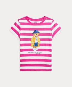 (ガールズ 2才～6才)ストライプド Polo ベア コットン ジャージー Tシャツ