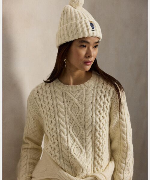 POLO RALPH LAUREN / ポロ ラルフ ローレン ニットキャップ | Polo ベア リブ ポンポン ビーニー ハット | 詳細2