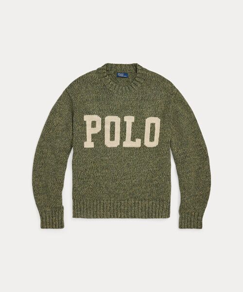 POLO RALPH LAUREN / ポロ ラルフ ローレン ニット・セーター | ロゴ コットン クルーネック セーター | 詳細1