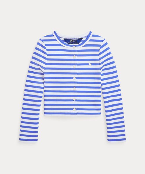 POLO RALPH LAUREN/ポロ ラルフ ローレン (ガールズ 2才~6才)ストライプド ストレッチ ポンチ カーディガン 999マルチカラー 4 POLO RALPH LAUREN/ポロ ラルフ ローレン (ガールズ 2才~6才)ストライプド ストレッチ ポンチ カーディガン 999マルチカラー 4
