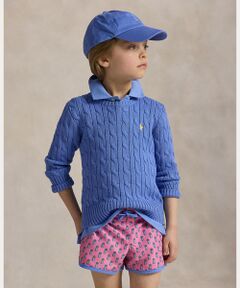 【新品未使用タグ付き】ポロラルフローレンケーブルサマーニットブルー S POLO RALPH LAUREN - タグ付き新品 ポロラルフローレン ケーブル