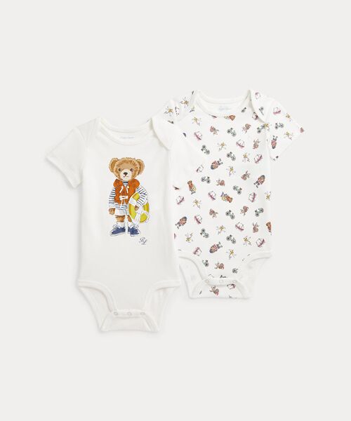 POLO RALPH LAUREN/ポロ ラルフ ローレン (ベビー)Polo ベア コットン ボディスーツ 2パック 999マルチカラー 9M POLO RALPH LAUREN/ポロ ラルフ ローレン (ベビー)Polo ベア コットン ボディスーツ 2パック 999マルチカラー 9M