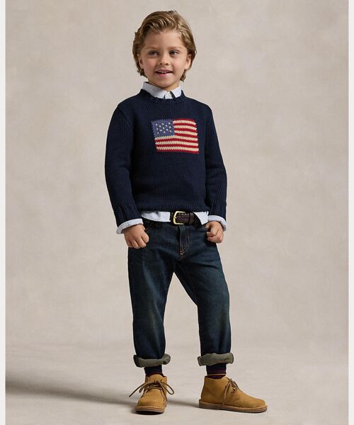 POLO RALPH LAUREN/ポロ ラルフ ローレン (ボーイズ 2才~7才)Hampton ストレート ストレッチ ジーンズ 400ブルー 7 POLO RALPH LAUREN/ポロ ラルフ ローレン (ボーイズ 2才~7才)Hampton ストレート ストレッチ ジーンズ 400ブルー 7