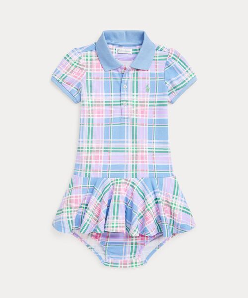 POLO RALPH LAUREN/ポロ ラルフ ローレン (ベビー)チェック メッシュ ポロ ドレス&ブルマー 999マルチカラー 18M POLO RALPH LAUREN/ポロ ラルフ ローレン (ベビー)チェック メッシュ ポロ ドレス&ブルマー 999マルチカラー 18M