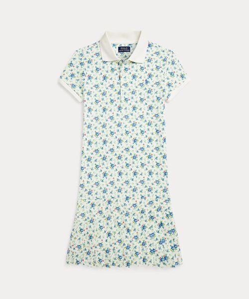 POLO RALPH LAUREN/ポロ ラルフ ローレン (ガールズ 7才~16才)フローラル ストレッチ メッシュ ポロ ドレス 300グリーン S POLO RALPH LAUREN/ポロ ラルフ ローレン (ガールズ 7才~16才)フローラル ストレッチ メッシュ ポロ ドレス 300グリーン S