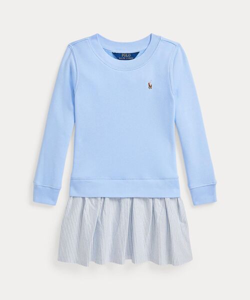 POLO RALPH LAUREN/ポロ ラルフ ローレン (ガールズ 2才~6才)ストライプドスカート テリー ドレス 400ブルー 4 POLO RALPH LAUREN/ポロ ラルフ ローレン (ガールズ 2才~6才)ストライプドスカート テリー ドレス 400ブルー 4