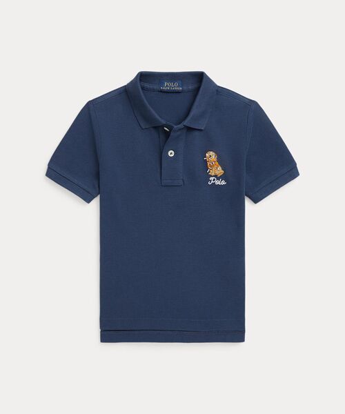 POLO RALPH LAUREN/ポロ ラルフ ローレン (ボーイズ 2才~7才)ドッグエンブロイダリー コットン メッシュ ポロシャツ 410ネイビー 6 POLO RALPH LAUREN/ポロ ラルフ ローレン (ボーイズ 2才~7才)ドッグエンブロイダリー コットン メッシュ ポロシャツ 410ネイビー 6