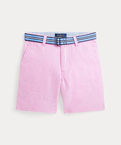 POLO RALPH LAUREN/ポロ ラルフ ローレン (ボーイズ 2才~7才)ベルテッド コットン オックスフォード ショートパンツ 650ピンク 6 POLO RALPH LAUREN/ポロ ラルフ ローレン (ボーイズ 2才~7才)ベルテッド コットン オックスフォード ショートパンツ 650ピンク 6