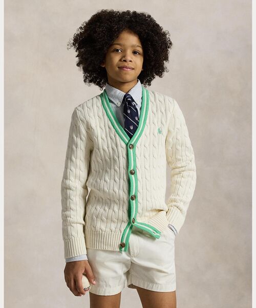 POLO RALPH LAUREN/ポロ ラルフ ローレン (ボーイズ 8才~20才)コットン クリケット カーディガン 101ナチュラル L POLO RALPH LAUREN/ポロ ラルフ ローレン (ボーイズ 8才~20才)コットン クリケット カーディガン 101ナチュラル L