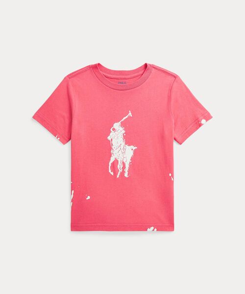 POLO RALPH LAUREN/ポロ ラルフ ローレン (ボーイズ 2才~7才)Big Pony ペイントスプラッタープリント コットン Tシャツ 600レッド 7 POLO RALPH LAUREN/ポロ ラルフ ローレン (ボーイズ 2才~7才)Big Pony ペイントスプラッタープリント コットン Tシャツ 600レッド 7