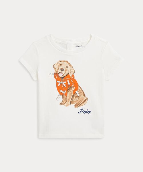 POLO RALPH LAUREN/ポロ ラルフ ローレン (ベビー)ドッグプリント コットン ジャージー Tシャツ 100ホワイト 18M POLO RALPH LAUREN/ポロ ラルフ ローレン (ベビー)ドッグプリント コットン ジャージー Tシャツ 100ホワイト 18M