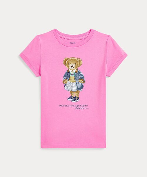 POLO RALPH LAUREN/ポロ ラルフ ローレン (ガールズ 2才~6才)Polo ベア コットン ジャージー Tシャツ 650ピンク 6 POLO RALPH LAUREN/ポロ ラルフ ローレン (ガールズ 2才~6才)Polo ベア コットン ジャージー Tシャツ 650ピンク 6