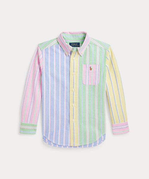 POLO RALPH LAUREN/ポロ ラルフ ローレン (ボーイズ 2才~7才)ストライプド コットン オックスフォード ファン シャツ 999マルチカラー 3 POLO RALPH LAUREN/ポロ ラルフ ローレン (ボーイズ 2才~7才)ストライプド コットン オックスフォード ファン シャツ 999マルチカラー 3