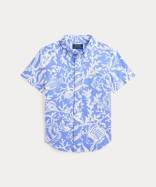 POLO RALPH LAUREN/ポロ ラルフ ローレン (ボーイズ 2才~7才)シープリント コットン ショートスリーブ シャツ 400ブルー 6 POLO RALPH LAUREN/ポロ ラルフ ローレン (ボーイズ 2才~7才)シープリント コットン ショートスリーブ シャツ 400ブルー 6