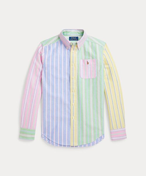 POLO RALPH LAUREN/ポロ ラルフ ローレン (ボーイズ 8才~20才)ストライプド コットン オックスフォード ファン シャツ 999マルチカラー L POLO RALPH LAUREN/ポロ ラルフ ローレン (ボーイズ 8才~20才)ストライプド コットン オックスフォード ファン シャツ 999マルチカラー L
