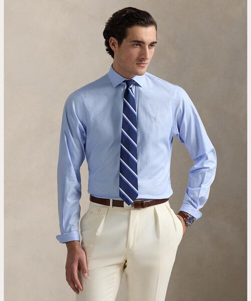 POLO RALPH LAUREN/ポロ ラルフ ローレン カスタム フィット テクスチャード シャツ 400ブルー 15 POLO RALPH LAUREN/ポロ ラルフ ローレン カスタム フィット テクスチャード シャツ 400ブルー 15