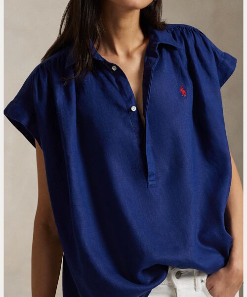 POLO RALPH LAUREN / ポロ ラルフ ローレン シャツ・ブラウス | リネン ポップオーバー シャツ | 詳細4