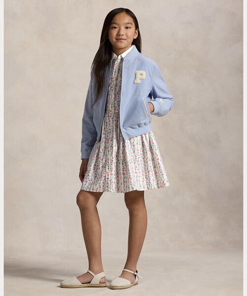 POLO RALPH LAUREN/ポロ ラルフ ローレン (ガールズ 7才~16才)フローラル コットン オックスフォード シャツドレス 300グリーン 7 POLO RALPH LAUREN/ポロ ラルフ ローレン (ガールズ 7才~16才)フローラル コットン オックスフォード シャツドレス 300グリーン 7