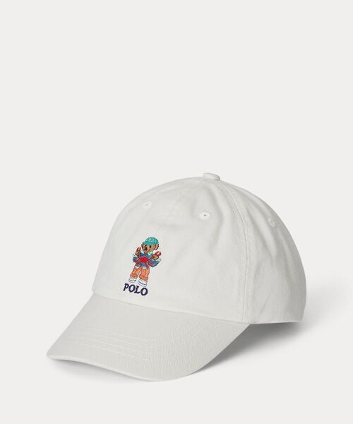 POLO RALPH LAUREN/ポロ ラルフ ローレン (ボーイズ 2才~7才)Polo ベア コットン ツイル ボール キャップ 100ホワイト 2-4 POLO RALPH LAUREN/ポロ ラルフ ローレン (ボーイズ 2才~7才)Polo ベア コットン ツイル ボール キャップ 100ホワイト 2-4