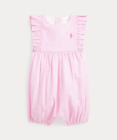【新品タグ付き】 ラルフローレン ニューオックスソリッド エプロン ピンク セール】 (ベビー)ストライプド ニット オックスフォード バブル
