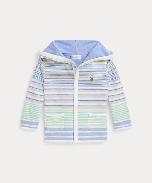 POLO RALPH LAUREN/ポロ ラルフ ローレン (ベビー)ストライプド オックスフォード メッシュ フーデッド ジャケット 999マルチカラー 24M POLO RALPH LAUREN/ポロ ラルフ ローレン (ベビー)ストライプド オックスフォード メッシュ フーデッド ジャケット 999マルチカラー 24M