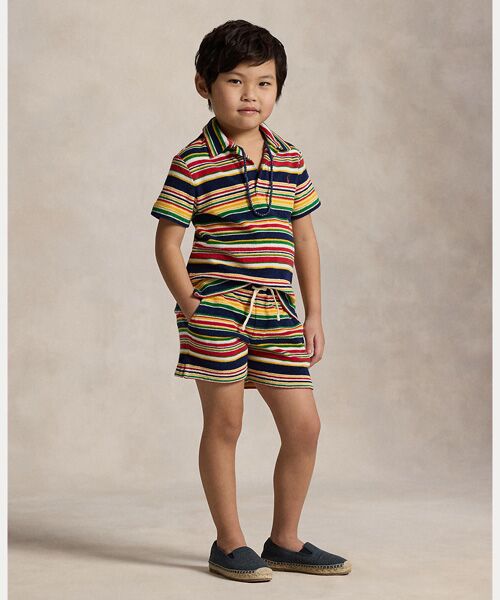 POLO RALPH LAUREN/ポロ ラルフ ローレン (ボーイズ 2才~7才)ストライプド コットン テリー ショートパンツ 700イエロー 6 POLO RALPH LAUREN/ポロ ラルフ ローレン (ボーイズ 2才~7才)ストライプド コットン テリー ショートパンツ 700イエロー 6