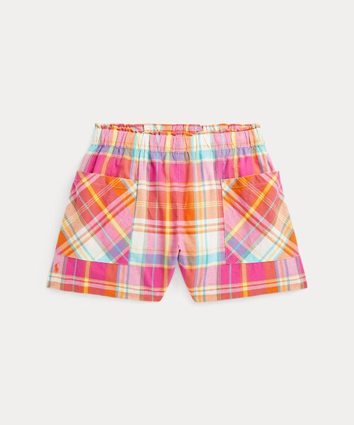 POLO RALPH LAUREN/ポロ ラルフ ローレン (ガールズ 7才~16才)チェック コットン ショートパンツ 800オレンジ 10 POLO RALPH LAUREN/ポロ ラルフ ローレン (ガールズ 7才~16才)チェック コットン ショートパンツ 800オレンジ 10