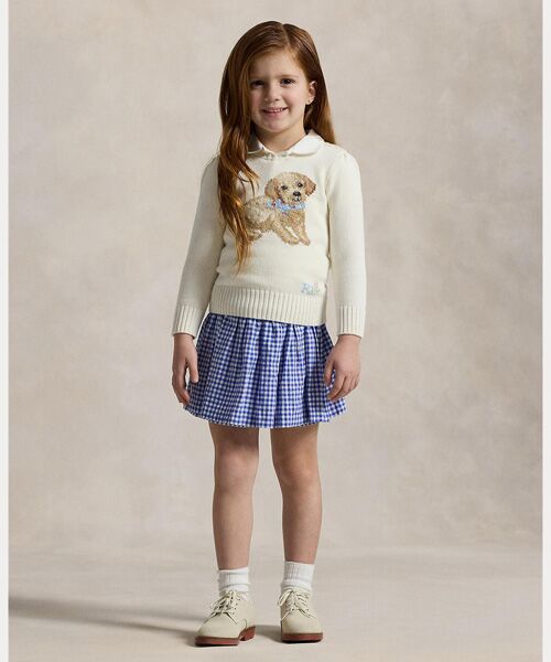 POLO RALPH LAUREN/ポロ ラルフ ローレン (ガールズ 2才~6才)ギンガム リネンコットン ラップ スコート 400ブルー 4 POLO RALPH LAUREN/ポロ ラルフ ローレン (ガールズ 2才~6才)ギンガム リネンコットン ラップ スコート 400ブルー 4