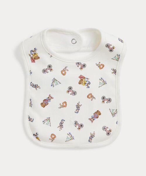 POLO RALPH LAUREN/ポロ ラルフ ローレン (ベビー)Polo ベア コットン インターロック ビブ 100ホワイト ONE POLO RALPH LAUREN/ポロ ラルフ ローレン (ベビー)Polo ベア コットン インターロック ビブ 100ホワイト ONE