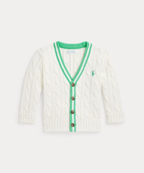 POLO RALPH LAUREN/ポロ ラルフ ローレン (ベビー)コットン クリケット カーディガン 101ナチュラル 12M POLO RALPH LAUREN/ポロ ラルフ ローレン (ベビー)コットン クリケット カーディガン 101ナチュラル 12M