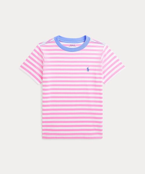 POLO RALPH LAUREN/ポロ ラルフ ローレン (ボーイズ 2才~7才)ストライプド コットン ジャージー Tシャツ 670ピンク 4 POLO RALPH LAUREN/ポロ ラルフ ローレン (ボーイズ 2才~7才)ストライプド コットン ジャージー Tシャツ 670ピンク 4