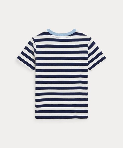 Polo Ralph Lauren☆ストライプコットンジャージーTシャツ ストライプド ロゴ コットン ジャージー Tシャツ | ラルフ