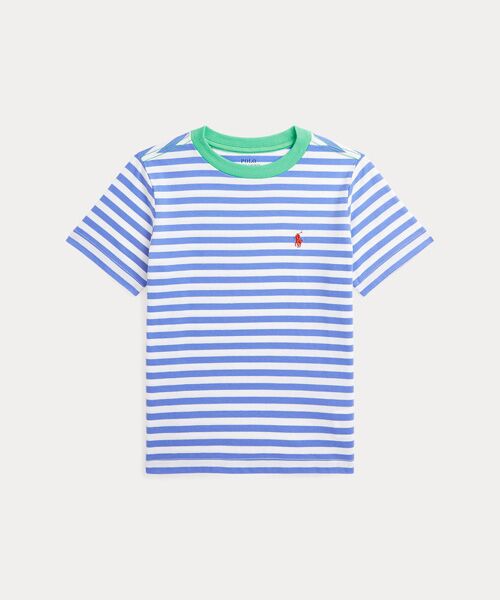 POLO RALPH LAUREN/ポロ ラルフ ローレン (ボーイズ 2才~7才)ストライプド コットン ジャージー Tシャツ 400ブルー 7 POLO RALPH LAUREN/ポロ ラルフ ローレン (ボーイズ 2才~7才)ストライプド コットン ジャージー Tシャツ 400ブルー 7