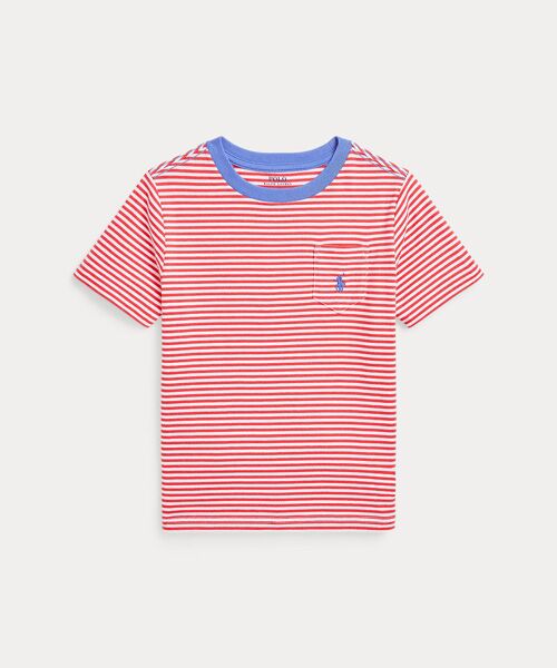 POLO RALPH LAUREN/ポロ ラルフ ローレン (ボーイズ 2才~7才)ストライプド コットン ジャージー ポケット Tシャツ 600レッド 3 POLO RALPH LAUREN/ポロ ラルフ ローレン (ボーイズ 2才~7才)ストライプド コットン ジャージー ポケット Tシャツ 600レッド 3