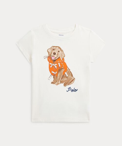 POLO RALPH LAUREN/ポロ ラルフ ローレン (ガールズ 2才~6才)ドッグプリント コットン ジャージー Tシャツ 100ホワイト 3 POLO RALPH LAUREN/ポロ ラルフ ローレン (ガールズ 2才~6才)ドッグプリント コットン ジャージー Tシャツ 100ホワイト 3