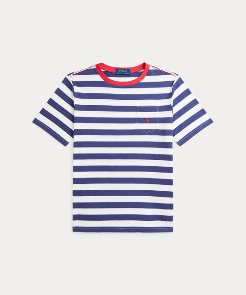 POLO RALPH LAUREN/ポロ ラルフ ローレン (ボーイズ 8才~20才)ストライプド コットン ジャージー ポケット Tシャツ 410ネイビー S POLO RALPH LAUREN/ポロ ラルフ ローレン (ボーイズ 8才~20才)ストライプド コットン ジャージー ポケット Tシャツ 410ネイビー S