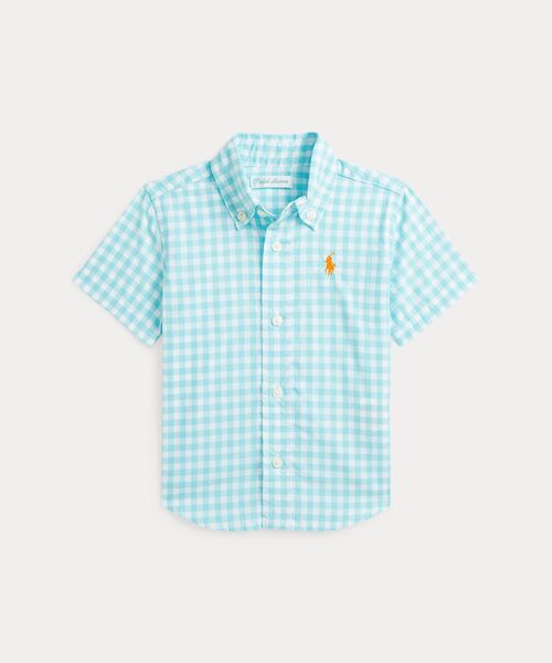 POLO RALPH LAUREN/ポロ ラルフ ローレン (ベビー)ギンガム コットン ショートスリーブ シャツ 999マルチカラー 24M POLO RALPH LAUREN/ポロ ラルフ ローレン (ベビー)ギンガム コットン ショートスリーブ シャツ 999マルチカラー 24M