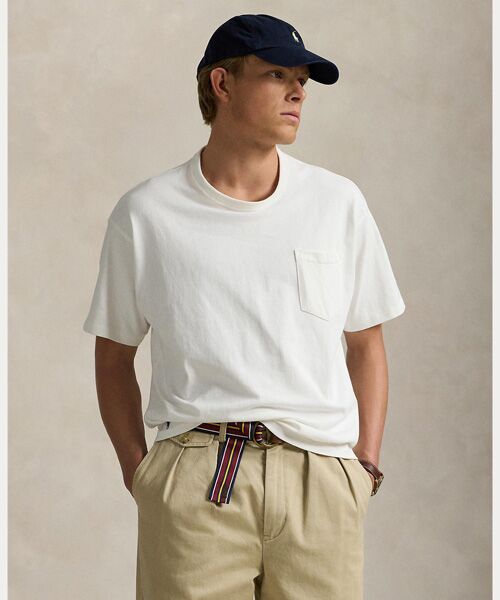 POLO RALPH LAUREN/ポロ ラルフ ローレン ビッグ フィット ヘビーウェイト ジャージー Tシャツ 100ホワイト XS POLO RALPH LAUREN/ポロ ラルフ ローレン ビッグ フィット ヘビーウェイト ジャージー Tシャツ 100ホワイト XS