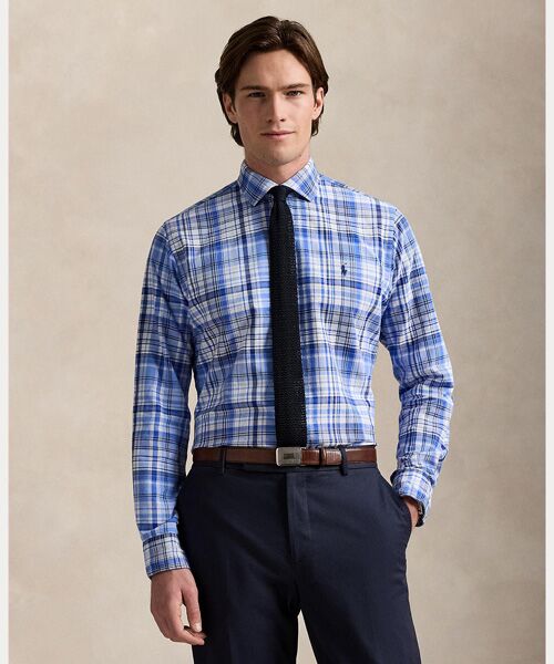 POLO RALPH LAUREN/ポロ ラルフ ローレン カスタム フィット チェック オックスフォード シャツ 400ブルー M POLO RALPH LAUREN/ポロ ラルフ ローレン カスタム フィット チェック オックスフォード シャツ 400ブルー M
