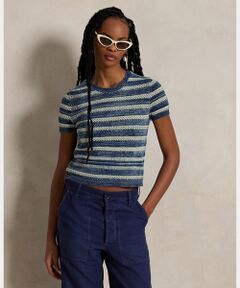 ケーブルニット コットン Polo ミディ ドレス (ロング・マキシ ケーブルニット コットン Polo ミディ ドレス (ロング・マキシ