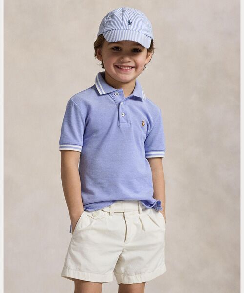 POLO RALPH LAUREN/ポロ ラルフ ローレン (ボーイズ 2才~7才)オックスフォード メッシュ ポロシャツ 400ブルー 3 POLO RALPH LAUREN/ポロ ラルフ ローレン (ボーイズ 2才~7才)オックスフォード メッシュ ポロシャツ 400ブルー 3