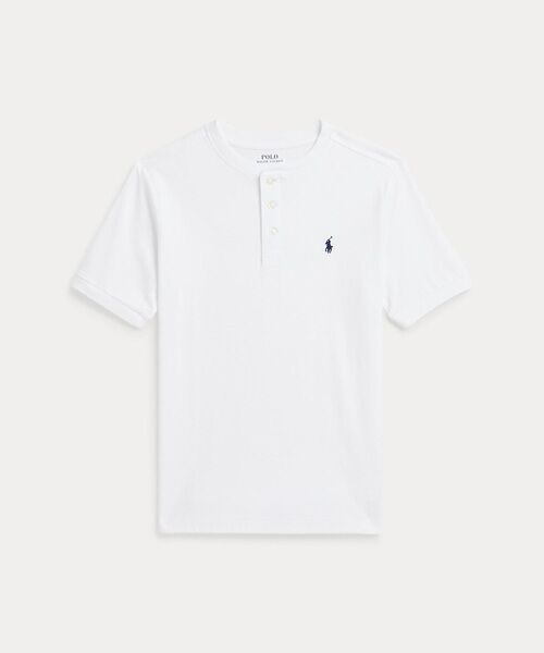 POLO RALPH LAUREN/ポロ ラルフ ローレン (ボーイズ 8才~20才)コットン ジャージー ショートスリーブ ヘンリー シャツ 100ホワイト L POLO RALPH LAUREN/ポロ ラルフ ローレン (ボーイズ 8才~20才)コットン ジャージー ショートスリーブ ヘンリー シャツ 100ホワイト L