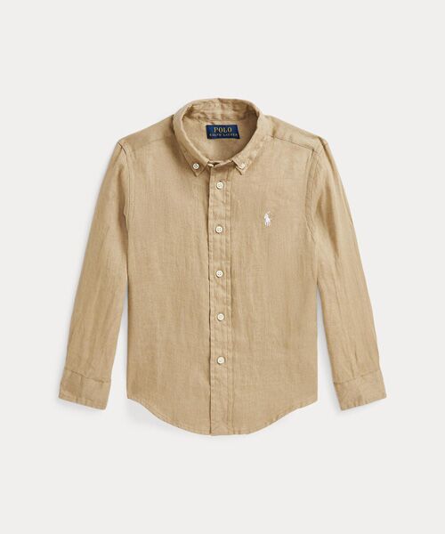 POLO RALPH LAUREN/ポロ ラルフ ローレン (ボーイズ 2才~7才)リネン シャツ 260ブラウン 7 POLO RALPH LAUREN/ポロ ラルフ ローレン (ボーイズ 2才~7才)リネン シャツ 260ブラウン 7