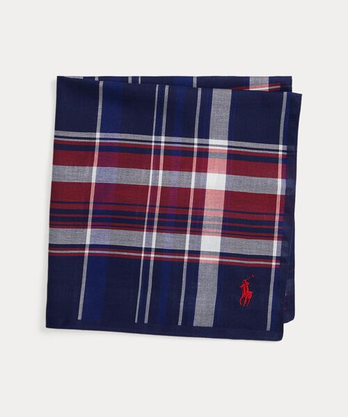 チェック コットン ハンカチーフ （ハンカチ）｜POLO RALPH