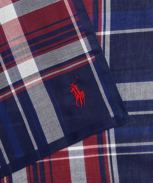 チェック コットン ハンカチーフ （ハンカチ）｜POLO RALPH