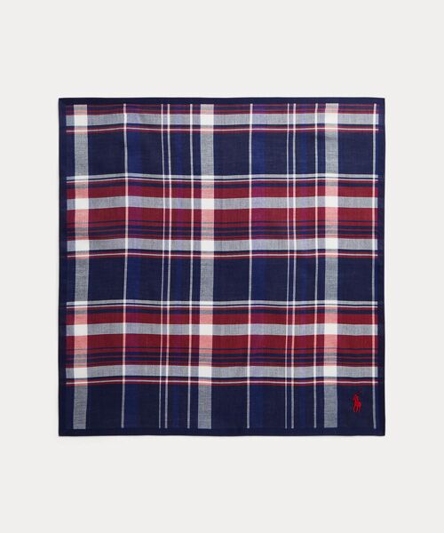 チェック コットン ハンカチーフ （ハンカチ）｜POLO RALPH