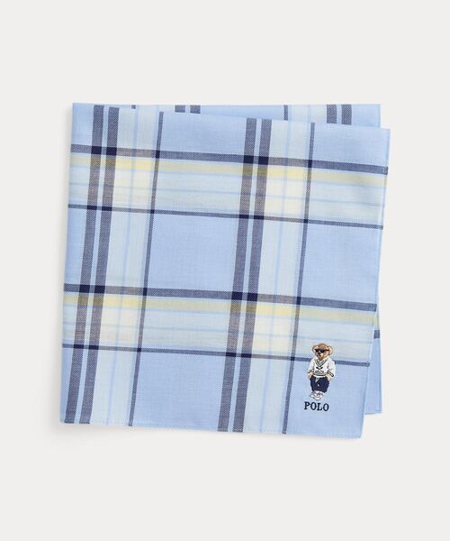 POLO RALPH LAUREN / ポロ ラルフ ローレン ハンカチ | Polo ベア チェック コットン ハンカチーフ | 詳細1